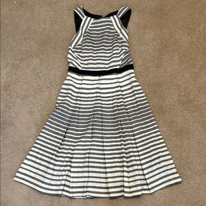 Anthropologie Eva Franco Black and White Striped Midi Dress